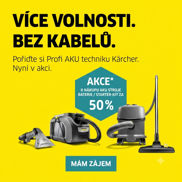 Pořiďte si profesionální AKU techniku Kärcher výhodně