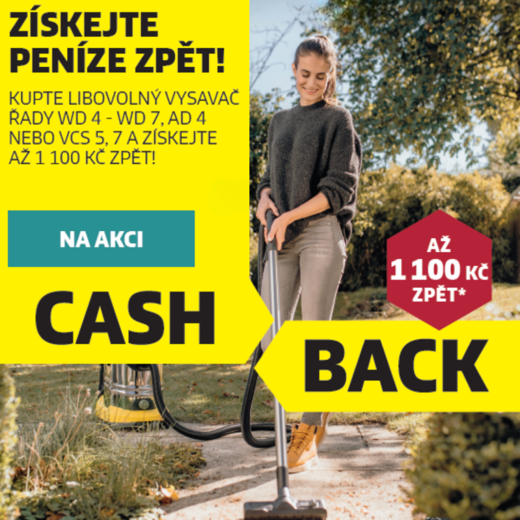 Cashback na vysavače Kärcher