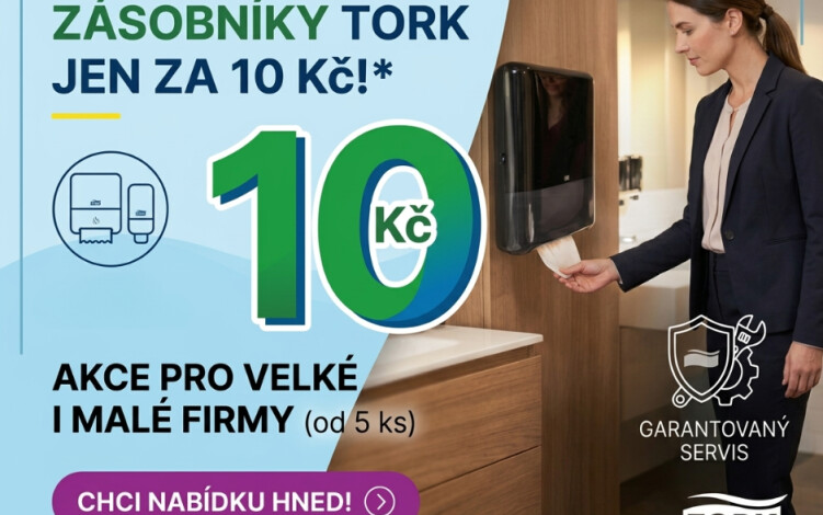 AKCE: Zásobníky Tork jen za 10 Kč!