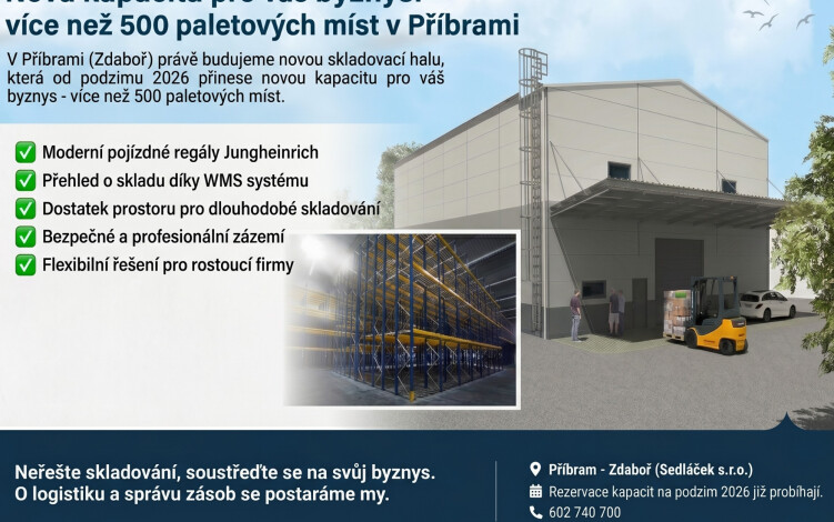 Pronájem skladovacích prostor v Příbrami
