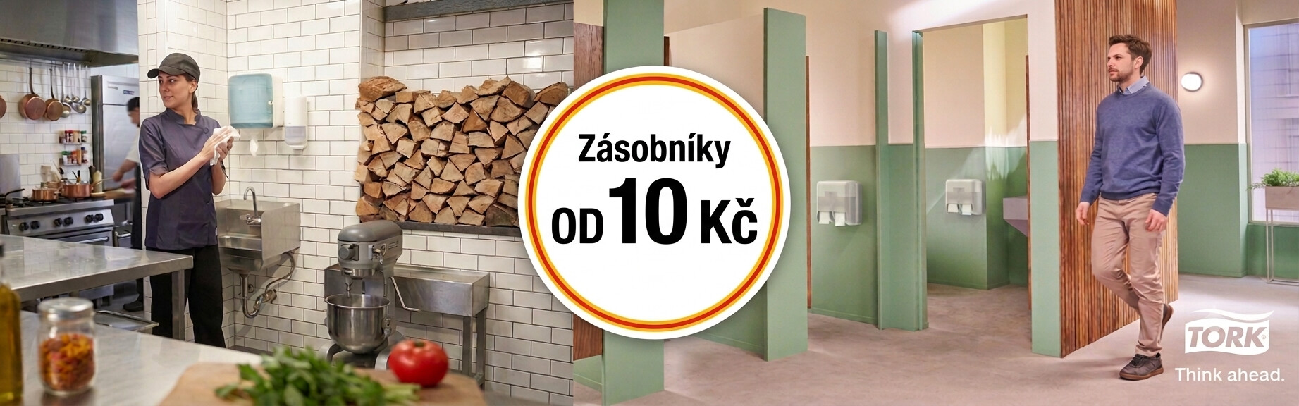 Profesionální zásobníky a dávkovače Tork od 10 Kč