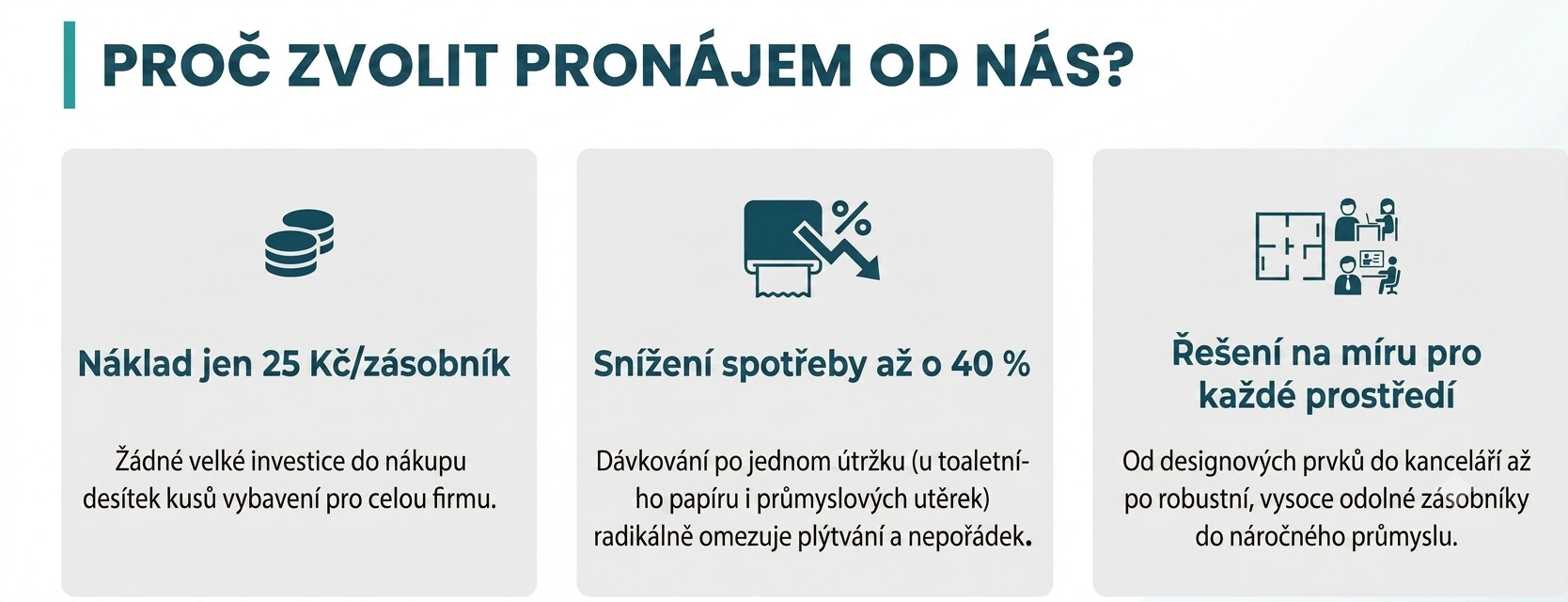 Proč zvolit pronájem od nás?