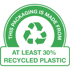 TENTO OBAL JE VYROBEN Z – nejméně 30 % recyklovaného plastu
