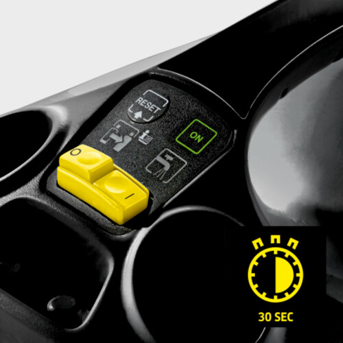 Zařízení je připraveno velmi rychle k použití - nahřívací doba pouhých 30 s.