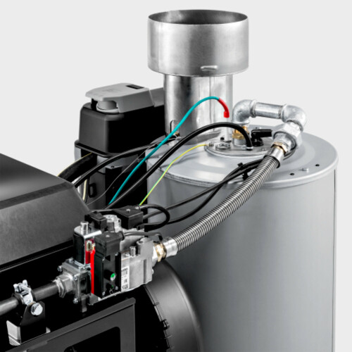 Certifikace Kiwa: jsou splněny objektivní požadavky. Vysoký topný výkon. S osvědčenou a účinnou technologií hořáků Kärcher pro nízkou spotřebu paliva.