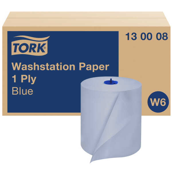 Tork utěrky do vodotěsného zásobníku 1vrstvé, modré (W6)