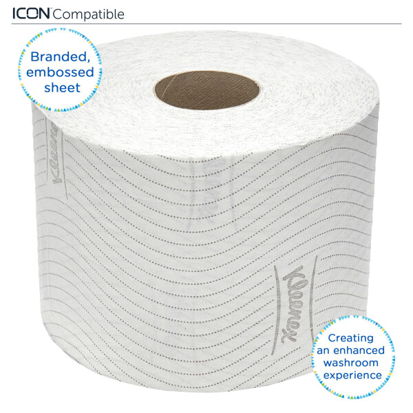 Toaletní papír v roličkách KLEENEX® 2vrstvý, 600 út./rol