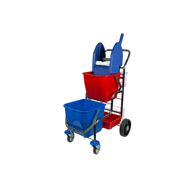 Úklidový vozík KAMZÍK - provedení 2 košíky