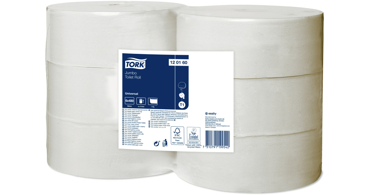 Tork Jumbo Toilettenpapier Weiß T1