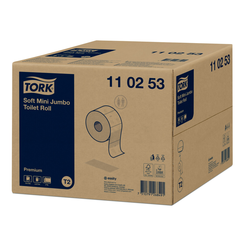 Tork mini jemný toaletní papír v roli Jumbo Premium (T2)