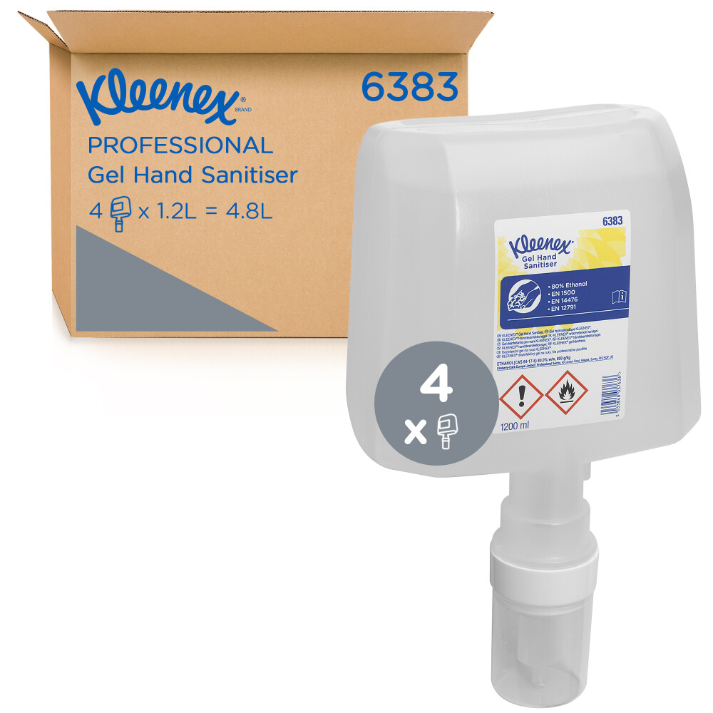 KLEENEX gelová alkoholová dezinfekce na ruce - kazeta / 1.2 L