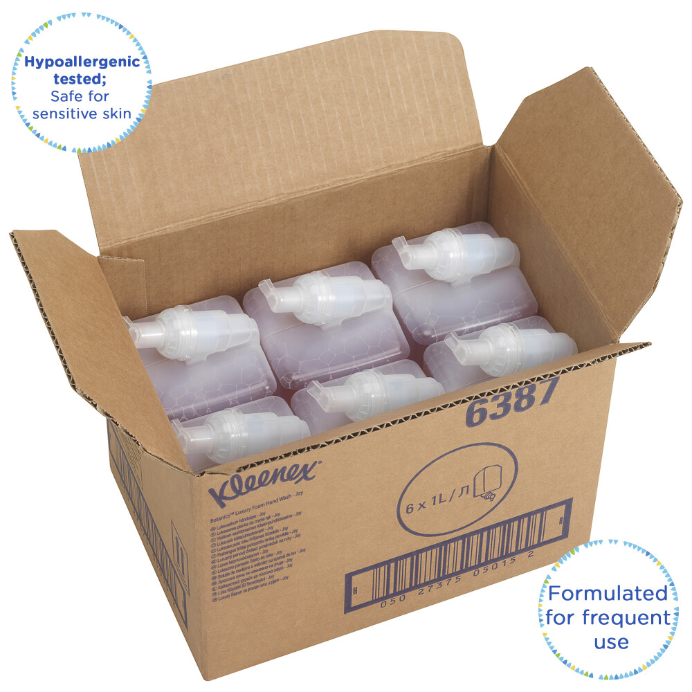 Luxusní pěnové mýdlo KLEENEX® Botanics JOY 1 l červené