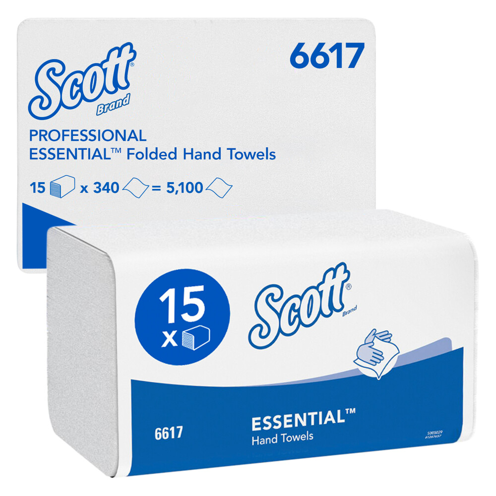 Papírové ručníky skládané SCOTT® bílé, 5100 út/kar