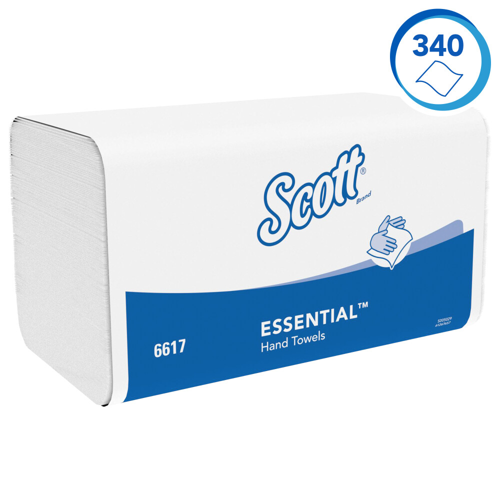 Papírové ručníky skládané SCOTT® bílé, 5100 út/kar