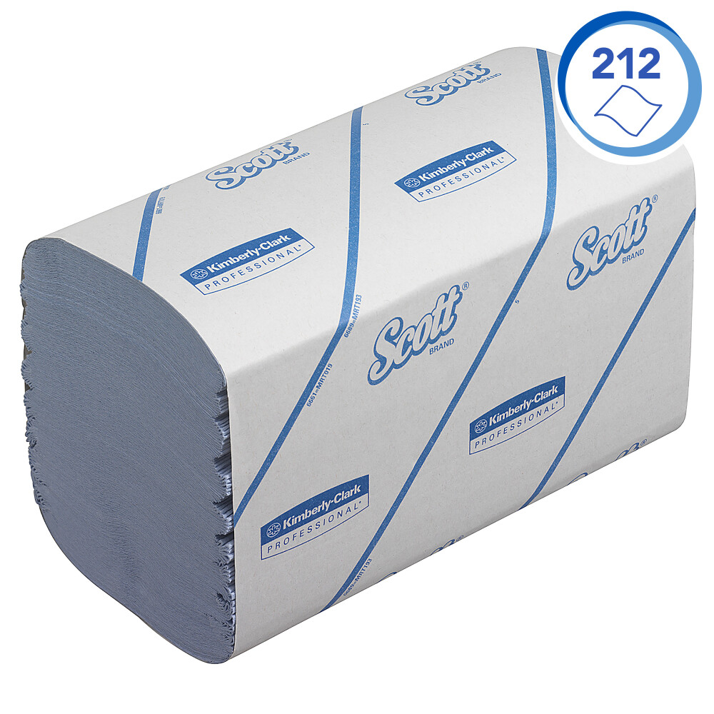 Kimberly Clark Papírové ručníky - SCOTT / Střední (M) - modrá