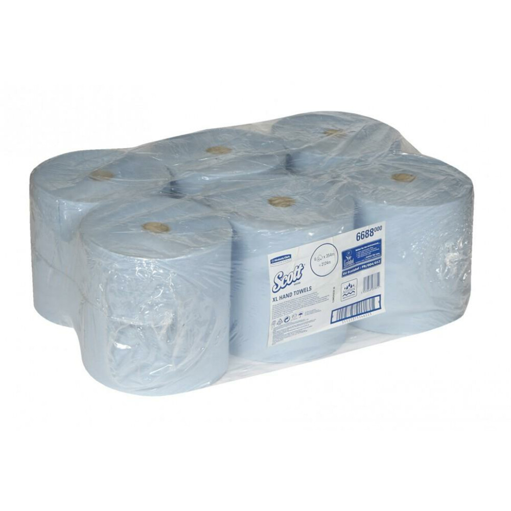 Papírové ručníky v roli SCOTT® - modré, 6 rolí/kar