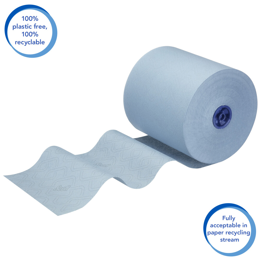 Papírové ručníky v roli SCOTT® MAX - modré, 6 rolí/kar