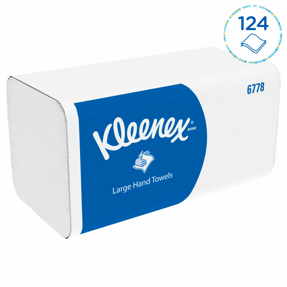 Kleenex® skládané papírové ručníky - bílá /Velká