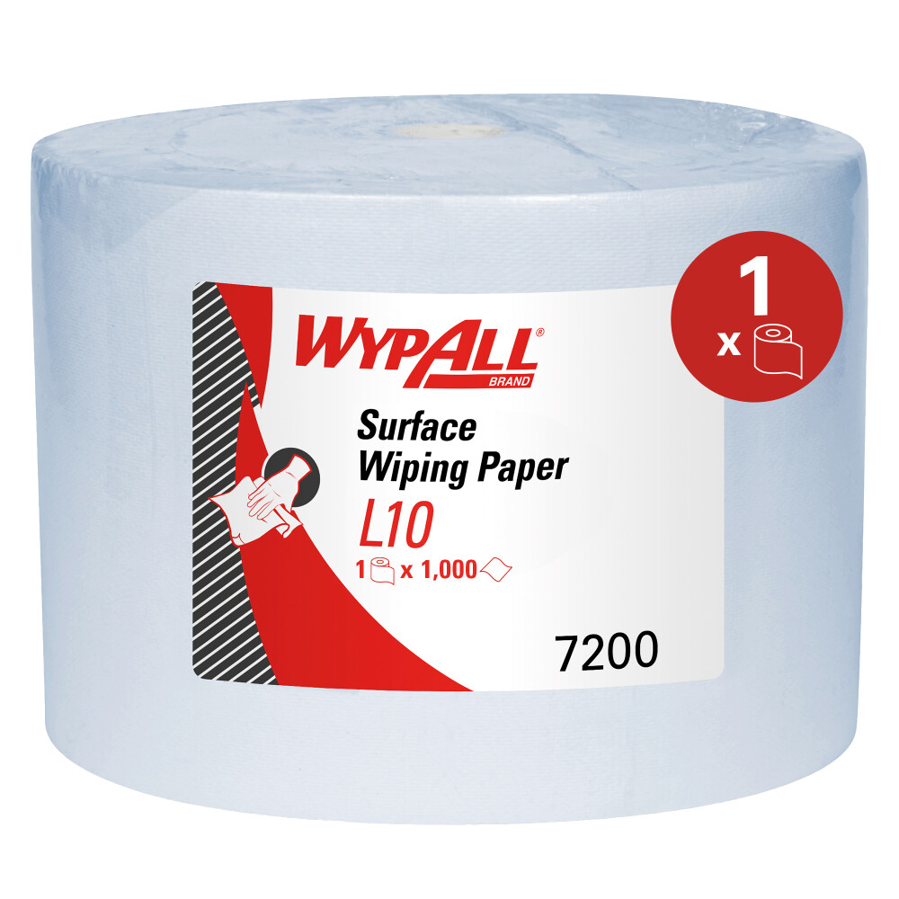WypAll® L10 - průmyslové utěrky v roli, 1vrstvé - modré