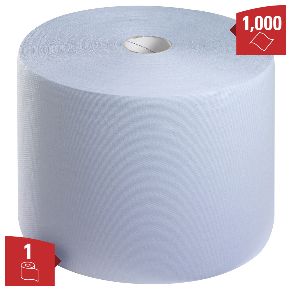 WypAll® L10 - průmyslové utěrky v roli, 1vrstvé - modré