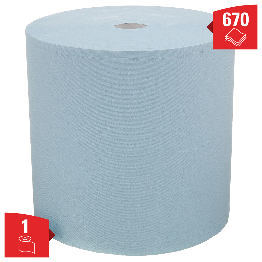 WypAll® L30 průmyslové utěrky v roli, 3vrstvé - modré