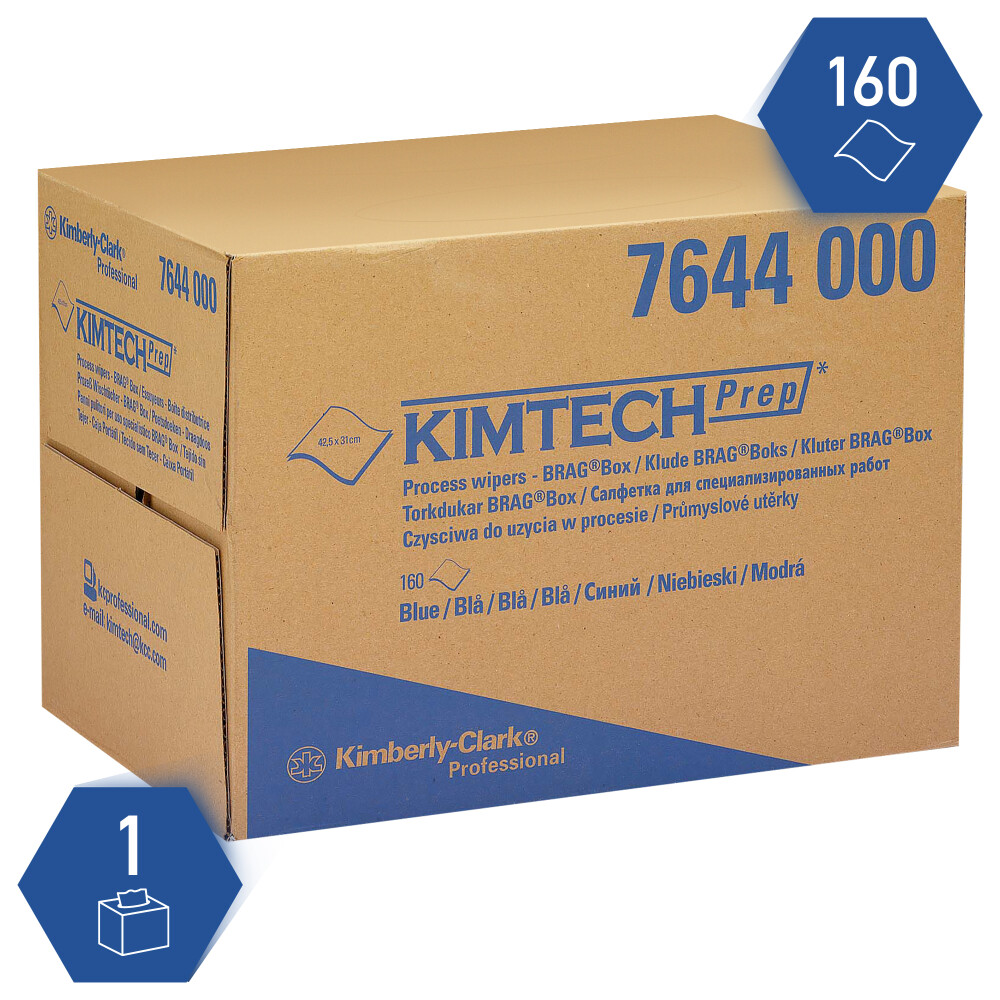 KIMTECH® Prep průmyslové utěrky v Brag Boxu - modré