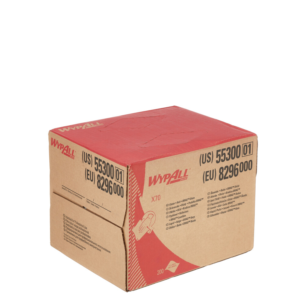 Kimberly Clark  WypAll® X70 Utěrky - BRAG* krabice / bílá