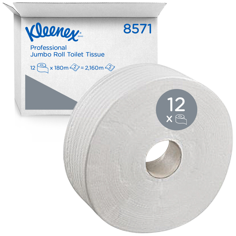 Kleenex® Toaletní papír - Jumbo role / bílý / 180 m