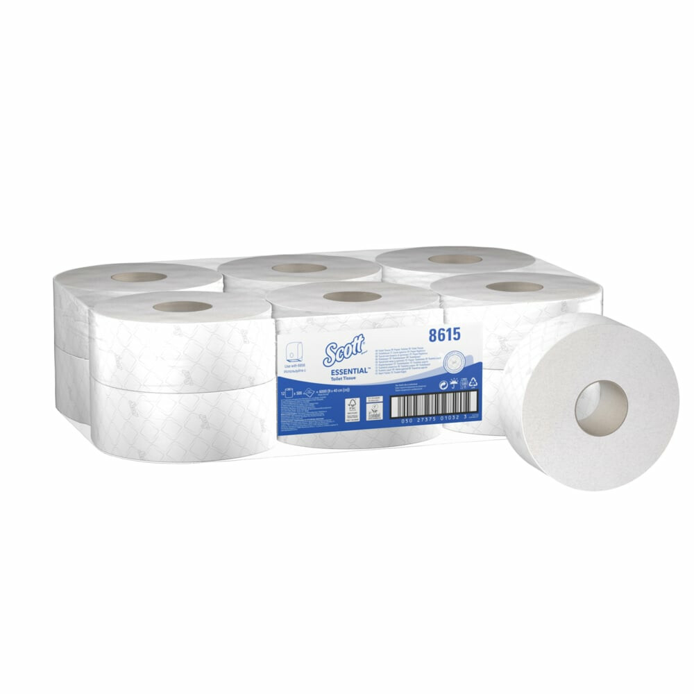 Toal. papír Jumbo Scott® Essential™ / bílý / 200 m