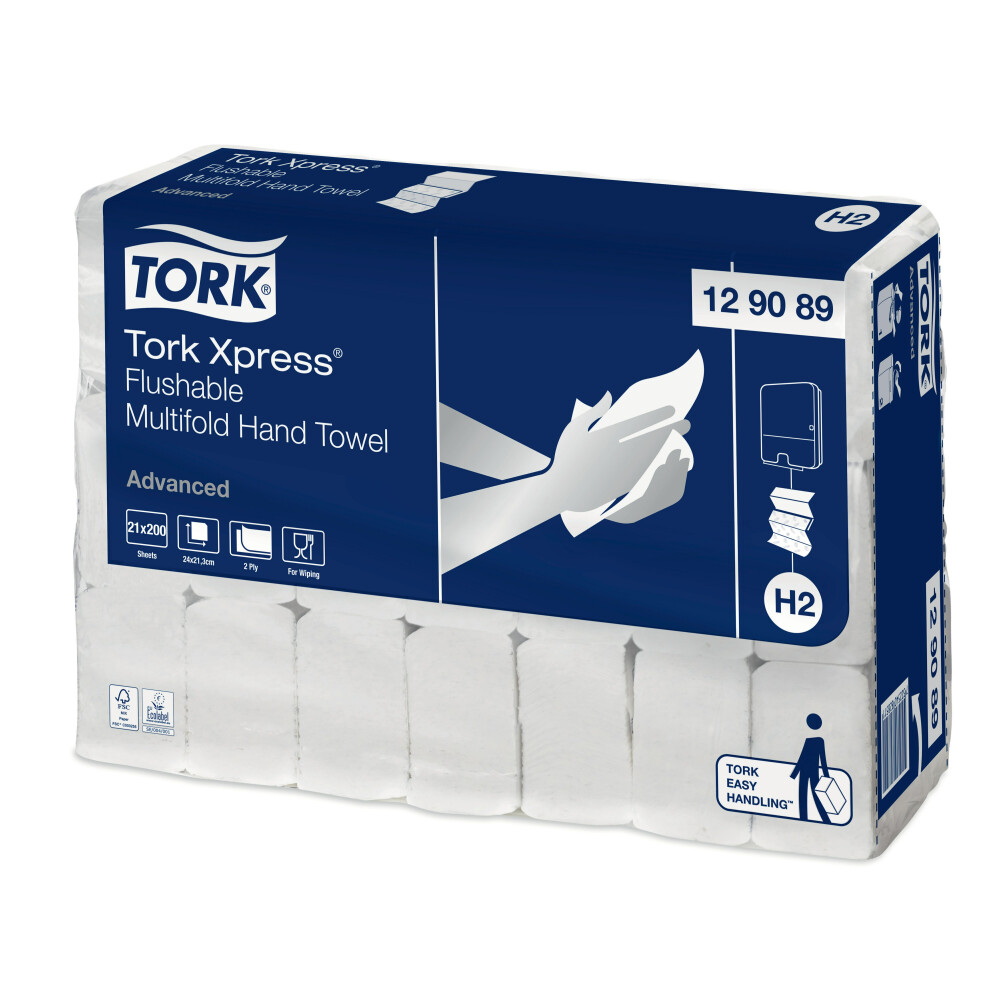 Tork Xpress® splachovatelné papírové ručníky Multifold (H2)