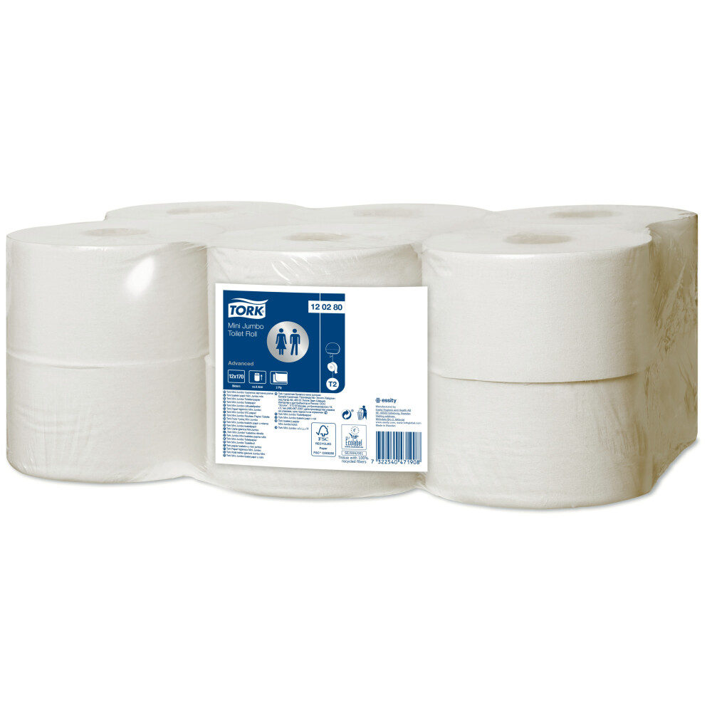 Tork toaletní papír Mini Jumbo Neutral 2-vrstvý (T2)