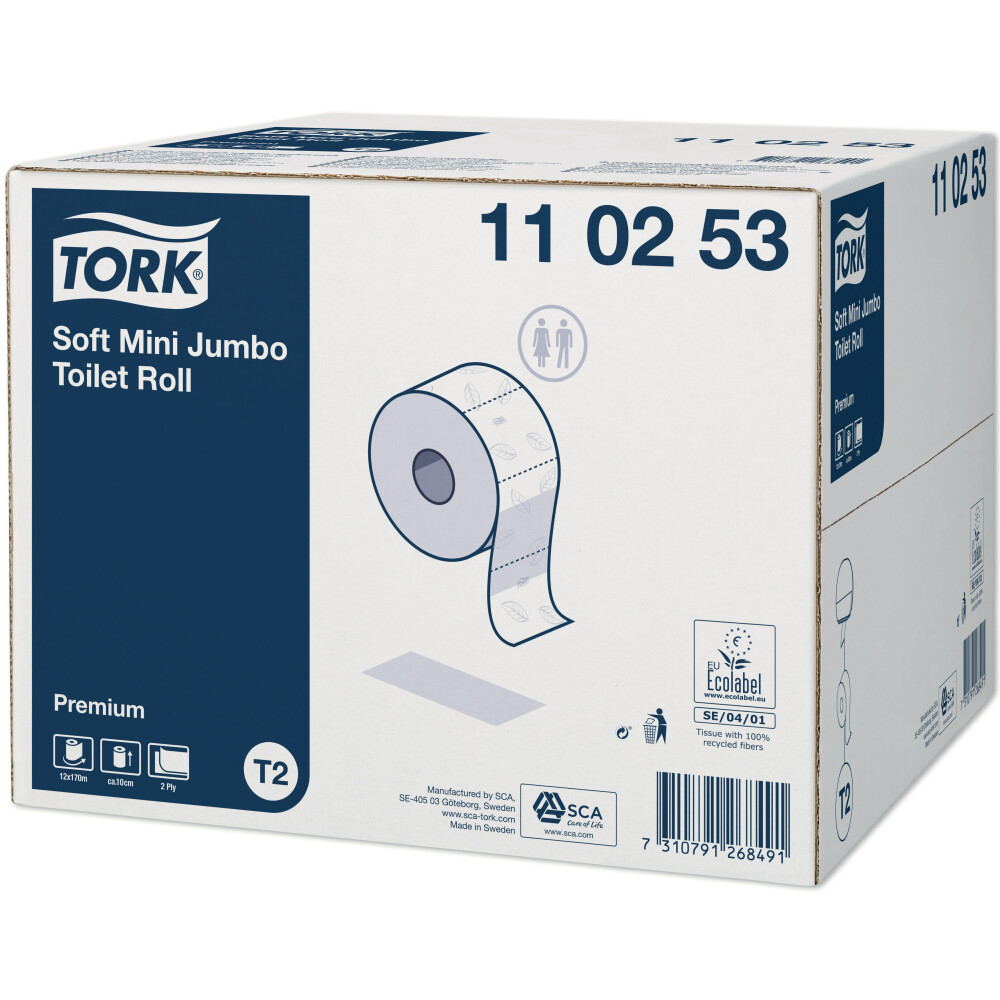 Tork mini jemný toaletní papír v roli Jumbo Premium (T2)