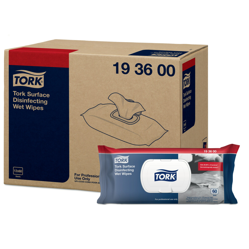 Tork vlhčené utěrky na dezinfekci povrchů