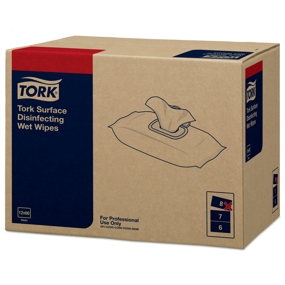 Tork vlhčené utěrky na dezinfekci povrchů