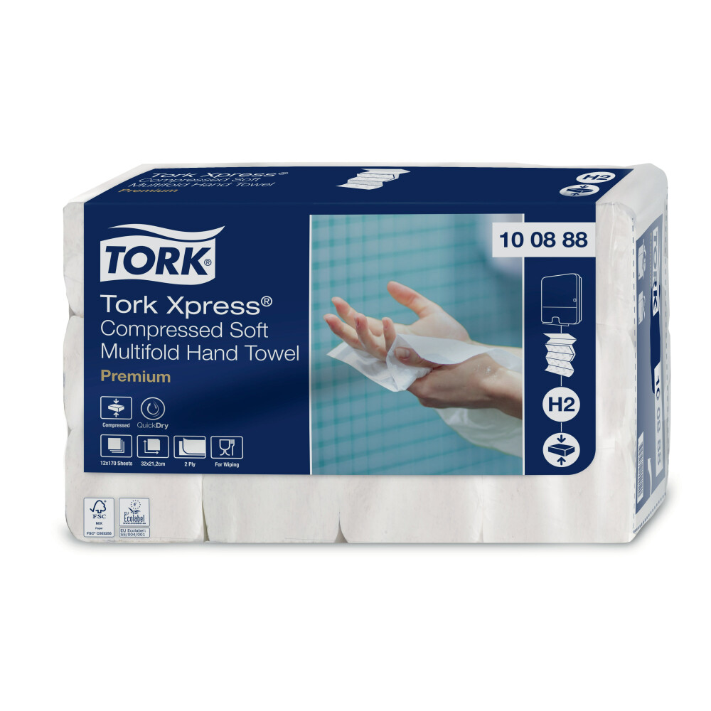 Tork Xpress® stlačené jemné papírové ručníky Multifold (H2)