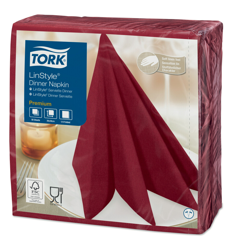 Tork Linstyle® burgundy ubrousek-večeře