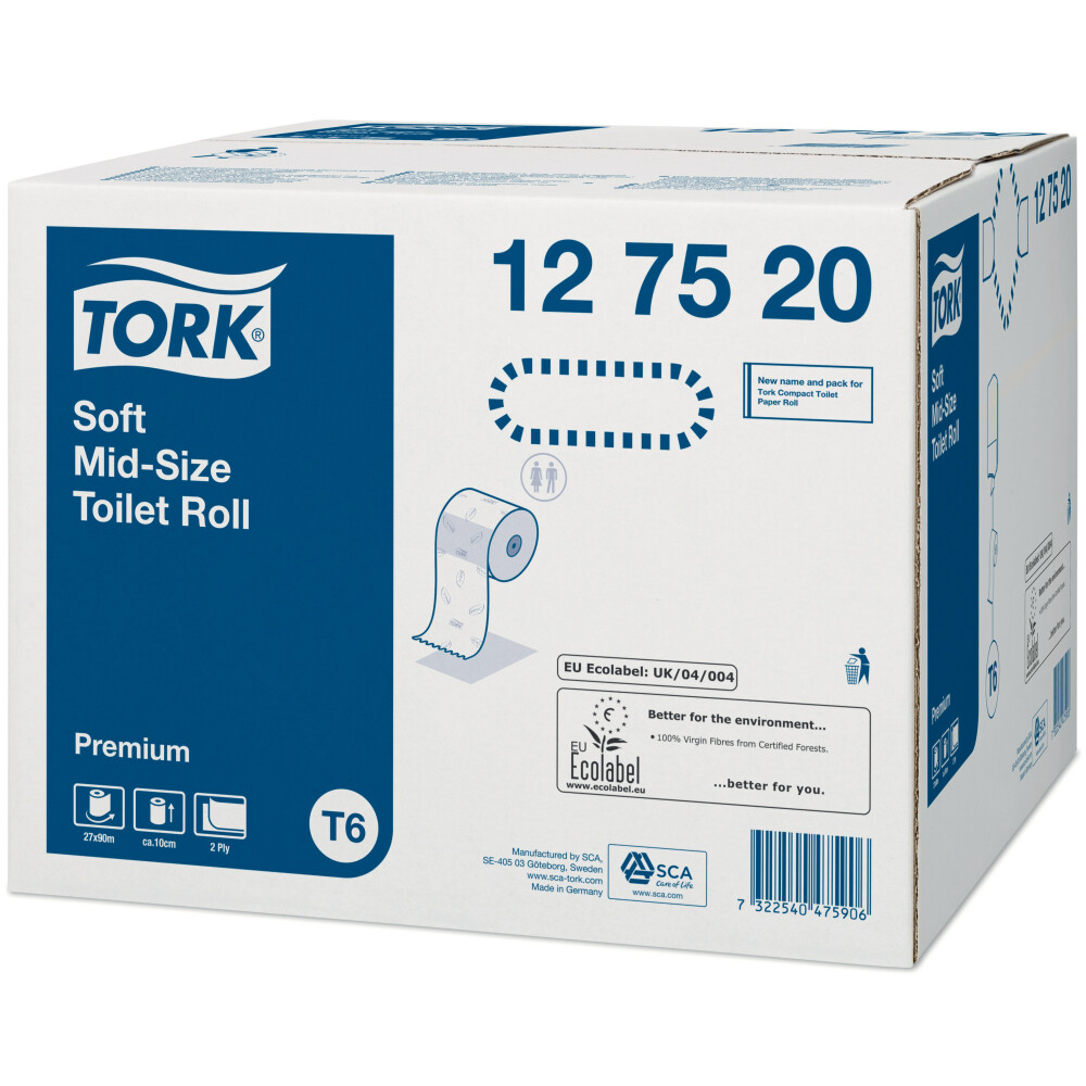 Tork Mid-Size jemný toaletní papír Premium (T6)