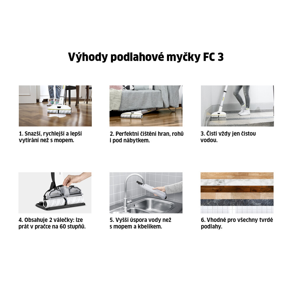 Podlahová myčka FC 3 Cordless Premium