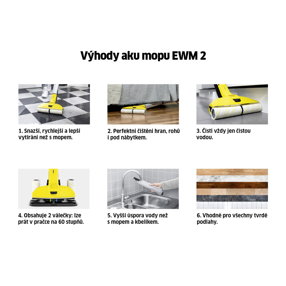 Elektrický vytírací mop EWM 2