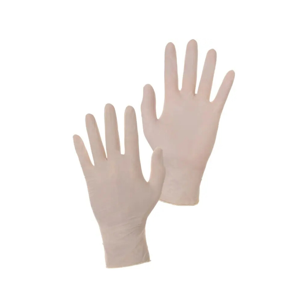 Rukavice vyšetř. BERT; latex jemně pudr, bílé  M / bal-100ks