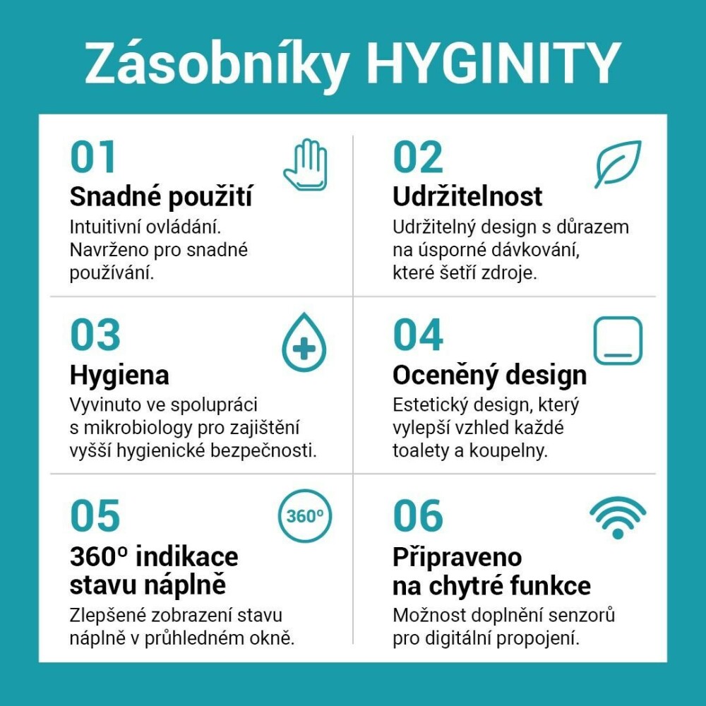 Zásobník HYGINITY na tampony, vložky a sáčky bílý FC1