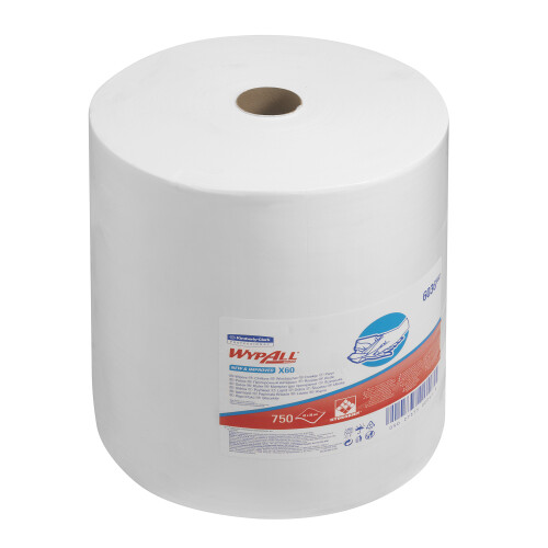 WYPALL X60 průmyslové utěrky v roli - bílé