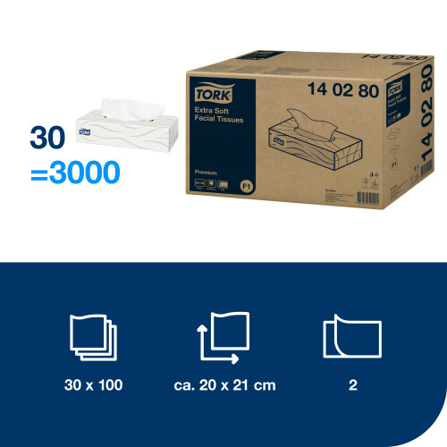 Tork extra jemné papírové kapesníky Premium (F1)