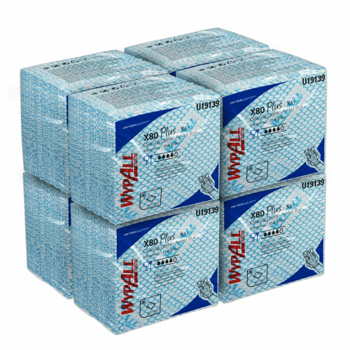 WypAll® X80 Plus průmyslové utěrky, 1/4 sklad - modré