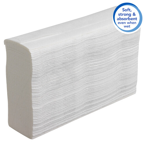 Papírové ručníky skládané SCOTT® Slimfold - bílé, 1760 út/kar