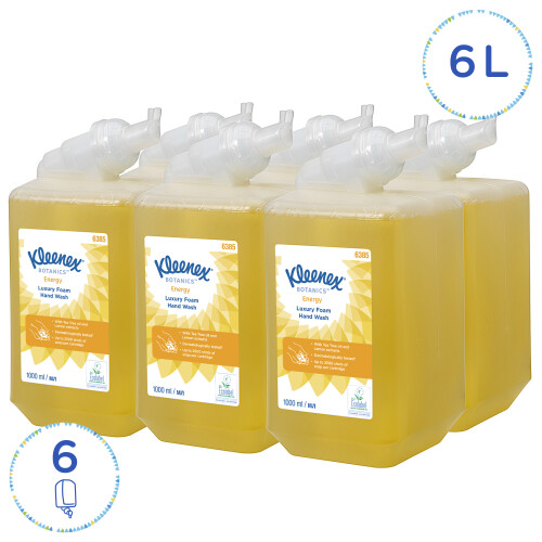 Luxusní pěnové mýdlo KLEENEX® Botanics ENERGY 1 l žluté
