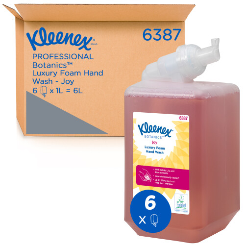 Luxusní pěnové mýdlo KLEENEX® Botanics JOY 1 l červené