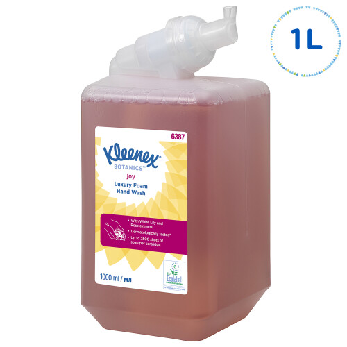 Luxusní pěnové mýdlo KLEENEX® Botanics JOY 1 l červené