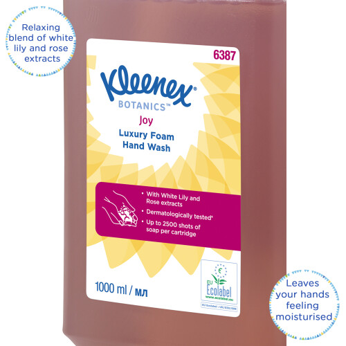 Luxusní pěnové mýdlo KLEENEX® Botanics JOY 1 l červené