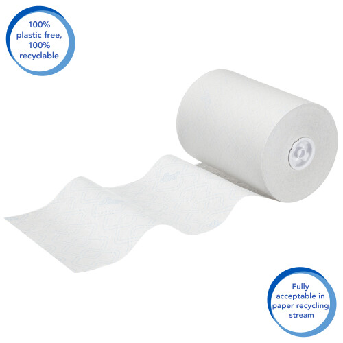 Papírové ručníky v roli SCOTT® Control Slimroll -  bílé, 6 rolí/kar